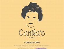 Tablet Screenshot of camilascafe.com